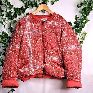 Polagram. Oversized Quilted Bomber Jacket. Size Large. EUC